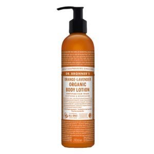 <strong>DR BRONNER´S</strong><br> Loción corporal Naranja y lavanda <br>