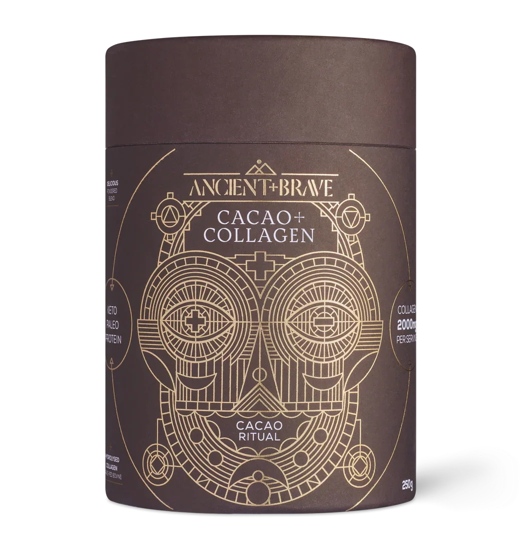 <strong>ANCIENT & BRAVE</strong><br> Cacao + Collagen</br>