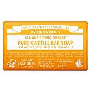 <strong>DR BRONNER´S</strong><br> Jabón sólido de Castilla<br>